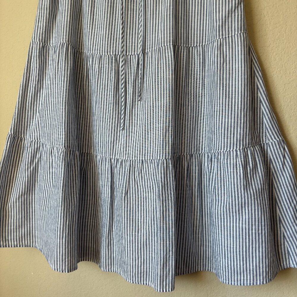 Talbots Tiered Nautical Cotton Midi Skirt - Picture 5 of 9